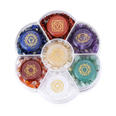 CrystalTears seven chakra stones tumbled set for meditation and energy balance.