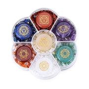 CrystalTears seven chakra stones tumbled set for meditation and energy balance.