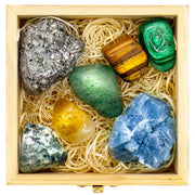 Crystalya abundance wooden box display for gifting and collection