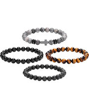 Crystery tiger eye beaded bracelet for everyday wear.