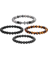 Crystery tiger eye beaded bracelet for everyday wear.