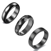 CSIYANJRY99 hematite rings set 6t-curved: balanced energy for daily wear