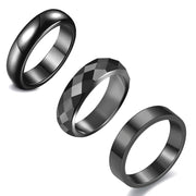 CSIYANJRY99 hematite rings set 6t-curved: balanced energy for daily wear