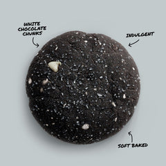 CTRL real white chocolate chunks visible in a protein cookie