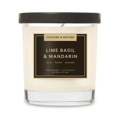 Culture & Nature 7oz soy wax candle in glass jar with a clean, balanced aroma.