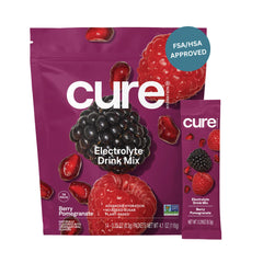 Cure Hydration berry pomegranate packet for on-the-go hydration