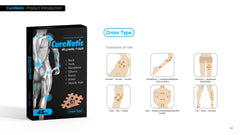 CureNetic Cross Type patch worn on arm demonstrates ease of daily wear.