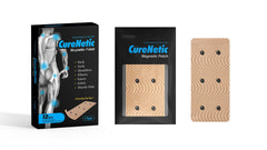 CureNetic Magnetic Patch I Type front view showing a skin-friendly, flexible patch for all-day wear