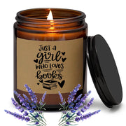 CWEGSJ Book Lover Gift Lavender candle in a jar for cozy reading sessions