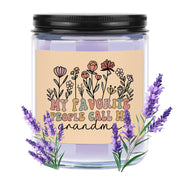 CWEGSJ Grandma candle label close-up with lavender aroma for relaxation