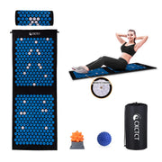 CXCTCT extra-long yoga acupressure mat covering full back for relaxation.