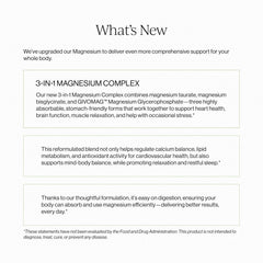 CYMBIOTIKA Liposomal Magnesium Complex 3in1 ingredients panel highlight diverse absorption