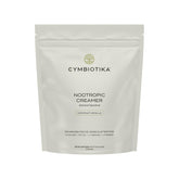 CYMBIOTIKA nootropic creamer bottle, keto-friendly and vegan, designed to support focused mornings.