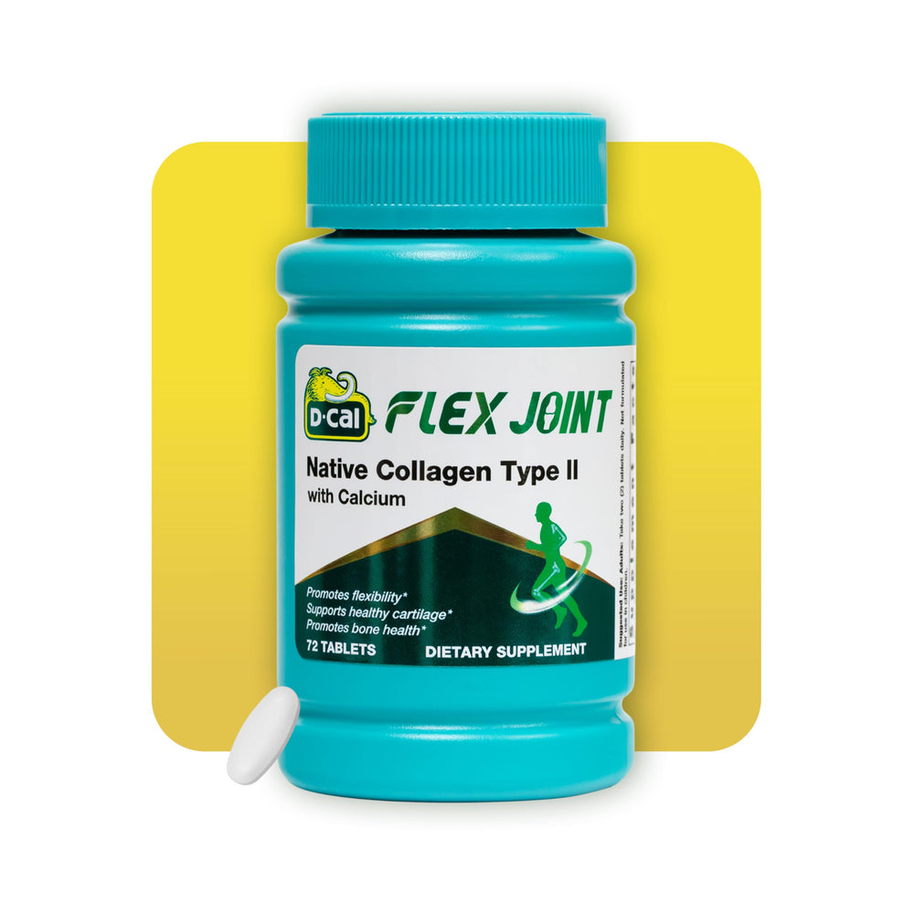 D-Cal Flex Joint bottle demonstrates daily joint support.