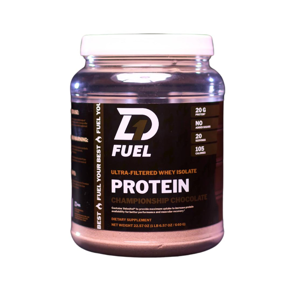 D1 Fuel Championship Chocolate whey isolate shake for post-workout recovery