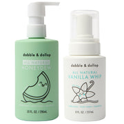 Dabble & Dollop Honeydew Melon bath gel bottle with gentle kid-friendly scent for bath time
