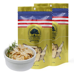 DABC OAK LAND American ginseng slices, front view, ideal for rich tea rituals.