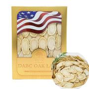 DABC OAK LAND American Ginseng Slices packaging highlights Wisconsin origin and quality for daily use.