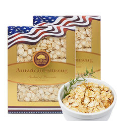 DABC OAK LAND Wisconsin ginseng slices on front packaging, gluten-free.