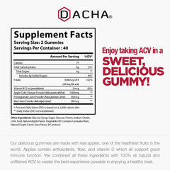 Gummy texture from DACHA ACV gummies appears smooth and easy to chew