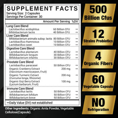 Dailanbu Probiotics for Men label highlights ingredients designed for comprehensive gut and immune support