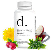 Daily Defense AQUOE Water Away bottle pouring for easy daily use.