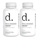 Daily Defense water pills bottle front shows the 120-count diuretic formula for bloating support