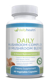 Daily Health 10 Mushroom Blend Complex bottle for daily immune support