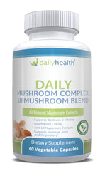 Daily Health 10 Mushroom Blend Complex bottle for daily immune support