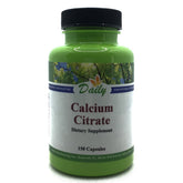 Daily Manufacturing Calcium Citrate bottle front with capsules for daily calcium support