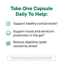 Daily Nouri Stress Support capsules closeup showing capsule size and texture.