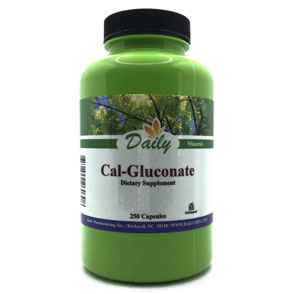 Daily Manufacturing Calcium Gluconate bottle, neutral calcium supplement for everyday use