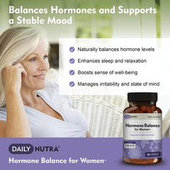 DailyNutra Hormone Balance with Ashwagandha for stress resilience and calm energy.