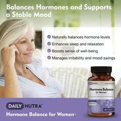 DailyNutra Hormone Balance capsules close-up showing premium herbal blend.