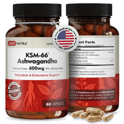 DailyNutra KSM-66 Ashwagandha bottle with 600 mg capsules for daily energy and focus