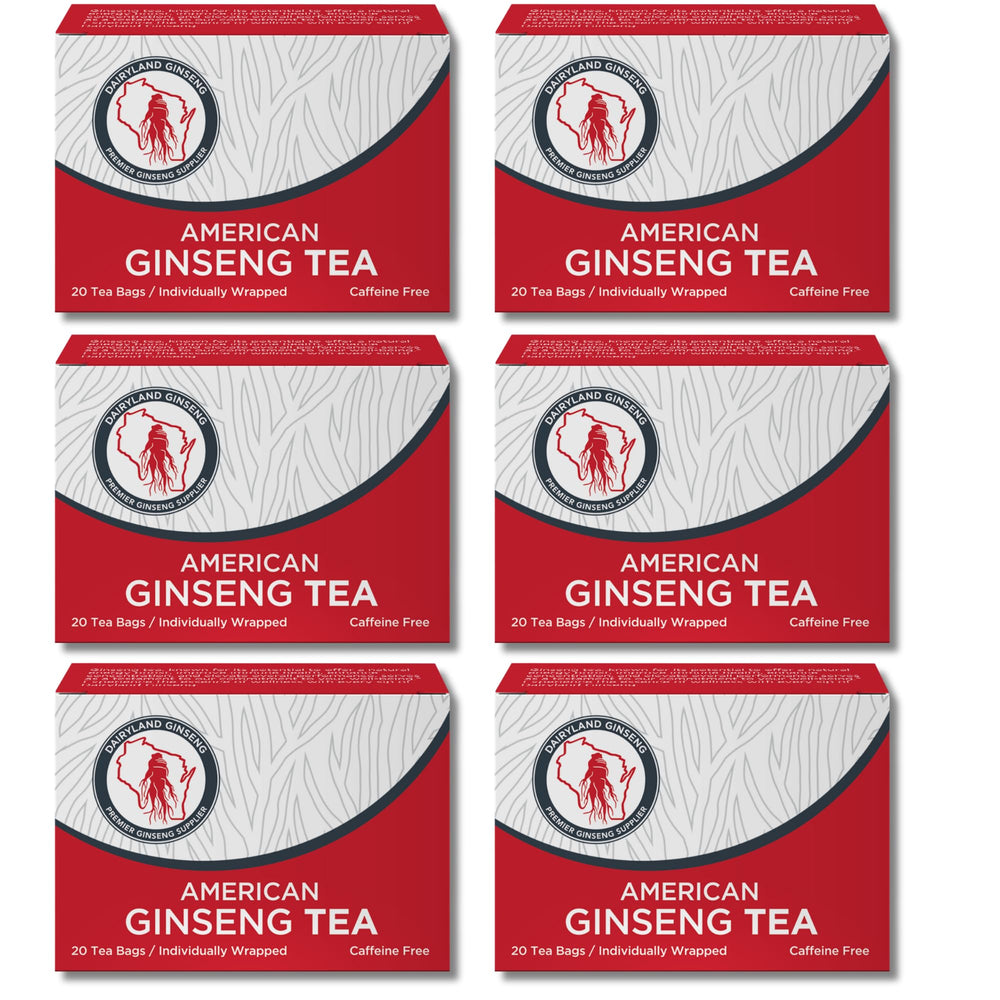 Dairyland American Ginseng Tea Bags in premium pack ready to steep for a balanced cup.