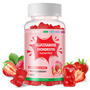 DANEW Pro glucosamine chondroitin gummies bottle front for joint support, strawberry flavor
