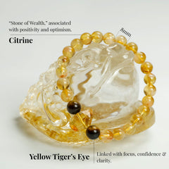 Dare to Mystic 8mm polished beads reveal natural golden threads and cat’s-eye sheen.
