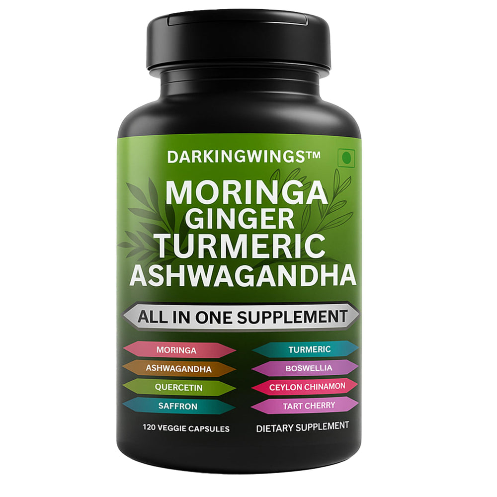 Darkingwings turmeric curcumin bottle highlighting the all-in-one joint support formula