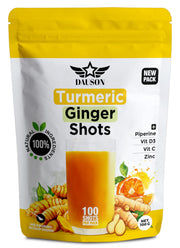 DAUSON turmeric-ginger shot powder bottle ready for your daily immune-support ritual.