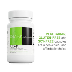 DAVINCI ADK vitamin A detail for bone strength.
