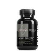 DAVINCI Labs Methyl Benefits bottle front view highlighting methylation support.