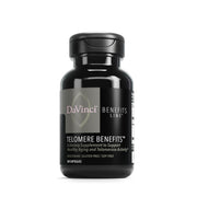 DAVINCI Labs Telomere Benefits bottle for healthy aging support.