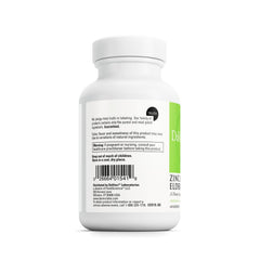 DAVINCI Zinc Lozenges Elderberry Lemon dissolving close-up suggesting throat comfort.