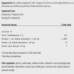 Davinci Liposomal C pour bottle showing easy daily dose