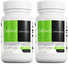 Davinci Mega Probiotic ND bottle displaying label for daily digestive support.