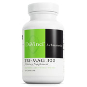 DAVINCI Tri-Mag 300 bottle closeup showing a calm evening supplement
