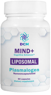DCM Mind+ plasmalogen capsules close-up highlighting cognitive support potential.