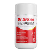 DCXC Dr.Siana Iron tablets bottle shows convenient daily intake for vegan users.
