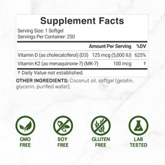 Deal Supplement d3 k2 softgel closeup highlights easy-to-swallow capsule